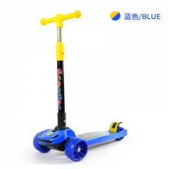 新款儿童滑板车 3-10岁儿童四轮闪光一键折叠多功能三合一踏板车